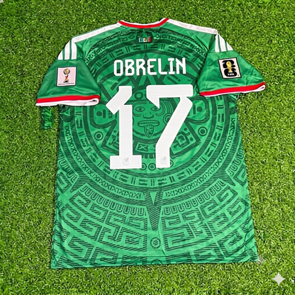 Mexico World Cup 2026 Obrelin Pineda Home Green Football Jersey