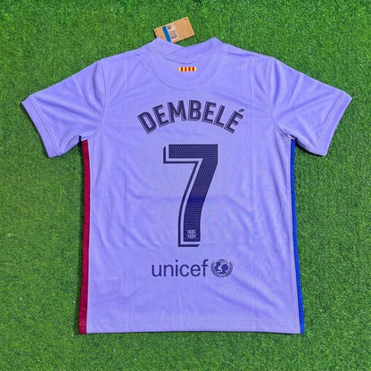 Ousmane Dembele #7 Barcelona 2021 22 Season Retro Football Jersey