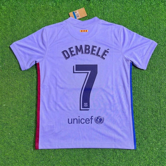 Ousmane Dembele #7 Barcelona 2021 22 Season Retro Football Jersey