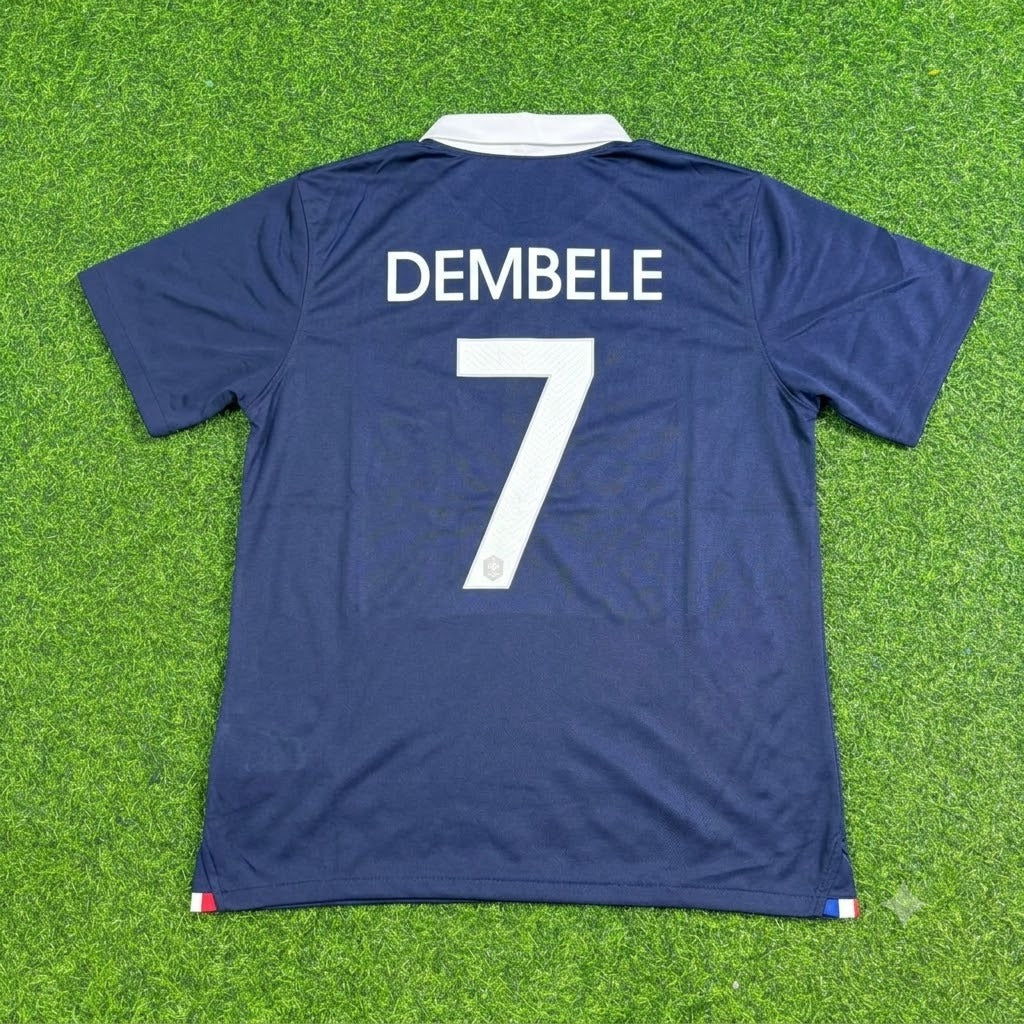 Ousmane Dembele #7 France Retro Football Jersey