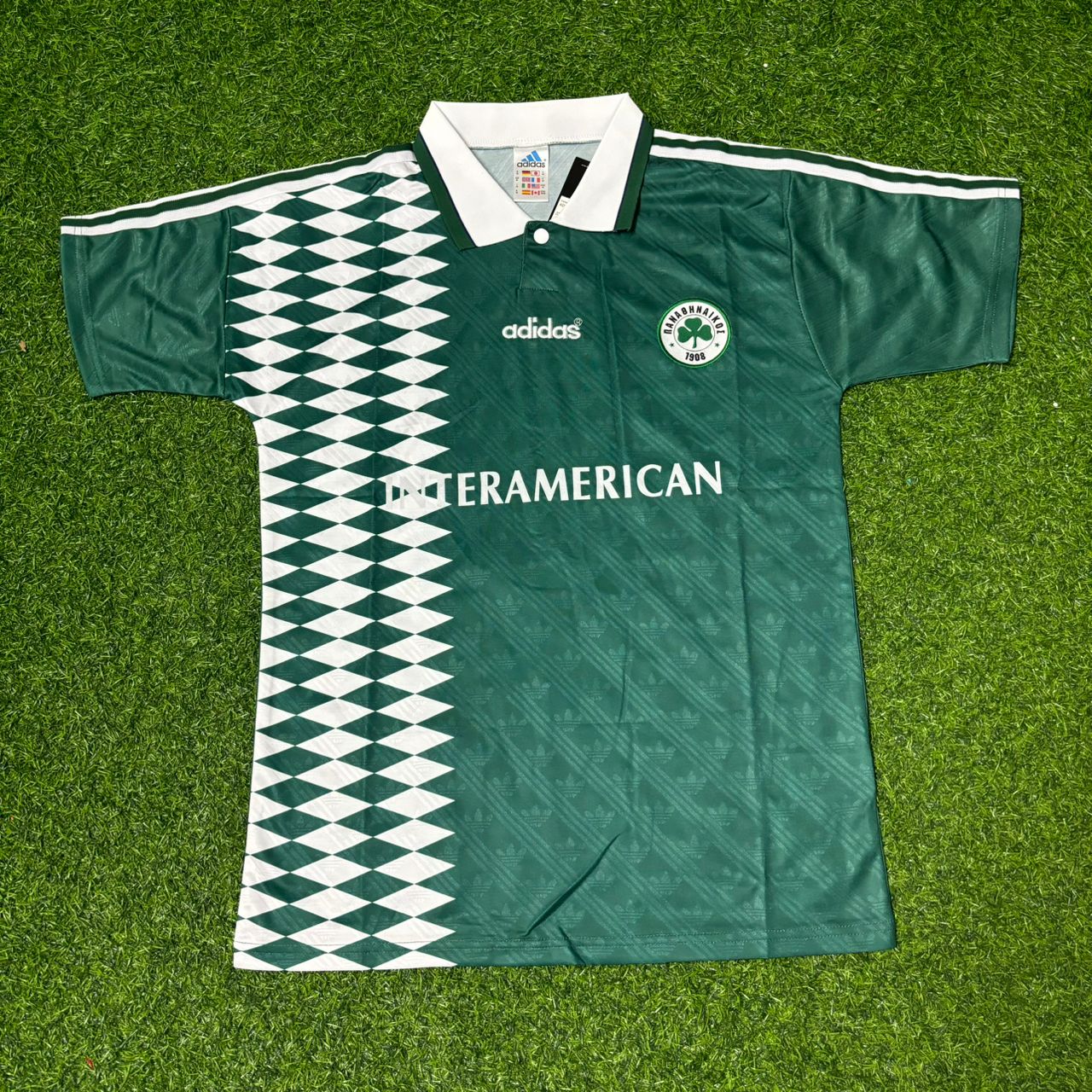 Panathinaikos 1995-1996 Retro Home Football Jersey Kit
