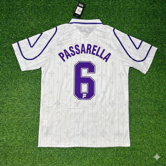 Daniel Passarella Fiorentina White Retro Football Jersey Kit