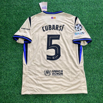 Pau Cubarsi Barcelona Grey Kids 2026 Football Jersey