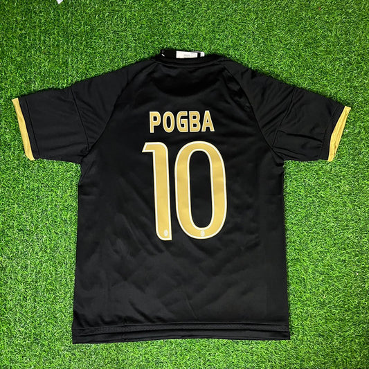 Paul Pogba 10- Juventus Retro Black Football Jersey Kit