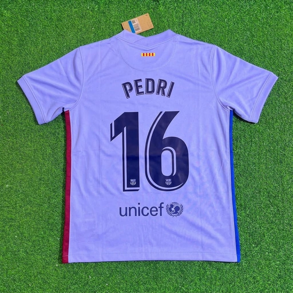 Pedri #16 Barcelona 2021 22 Season Retro Football Jersey