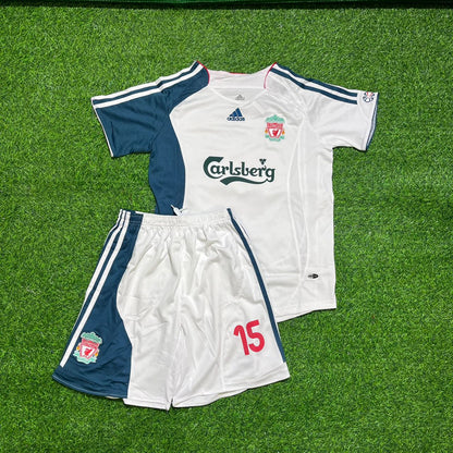 Peter Crouch Liverpool 2006/2007 White Retro Kids Football Jersey Kit