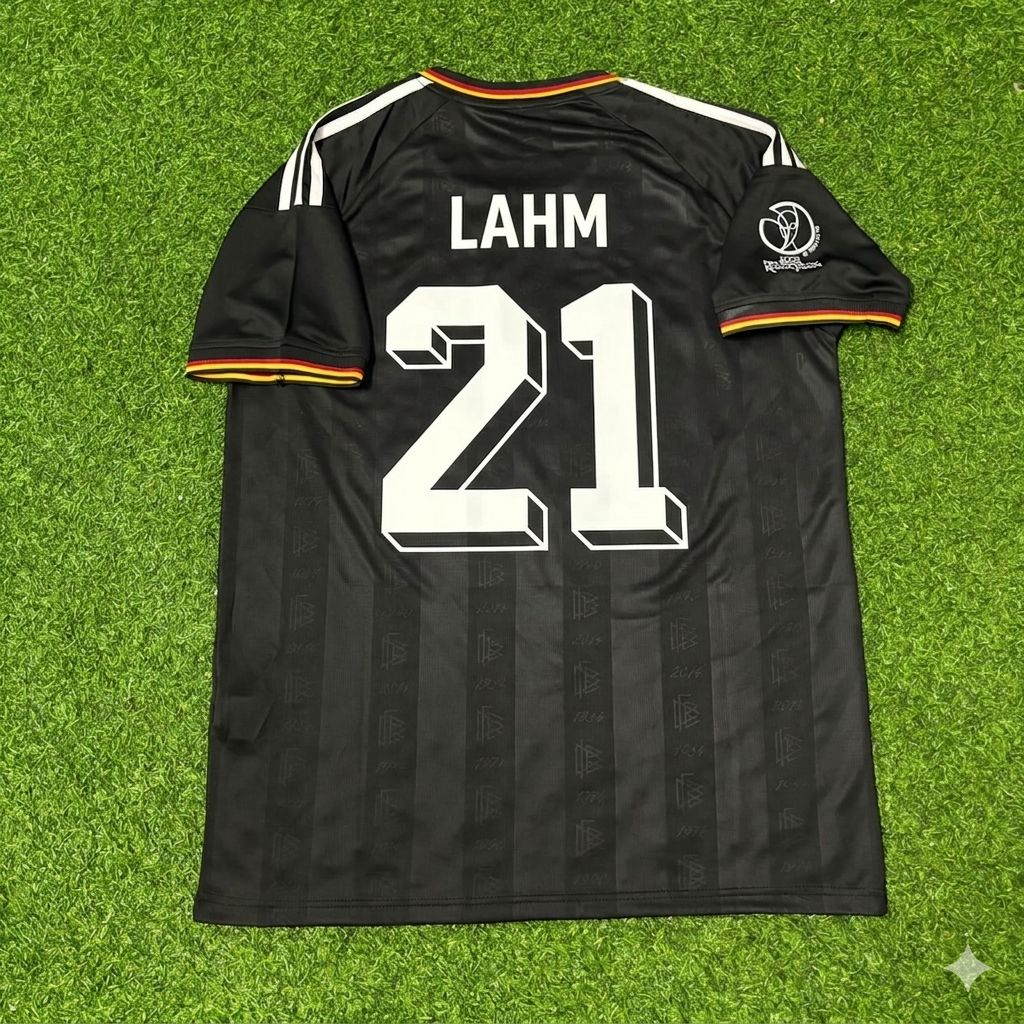 Germany World Cup 2002 Philipp Lahm Black Special Retro Football Jersey