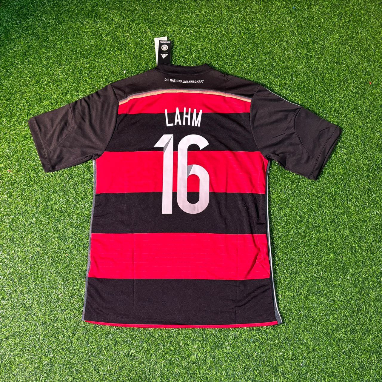 Germany World Cup 2014 Philipp Lahm Deutschland Brazil Black Red Retro Football Jersey