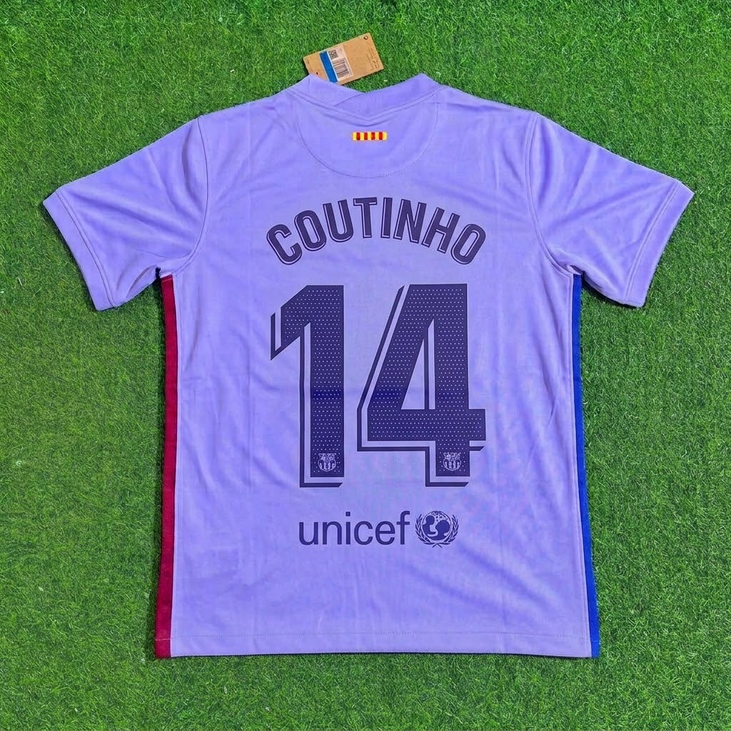 Philippe Coutinho #14 Barcelona 2021 22 Season Retro Football Jersey