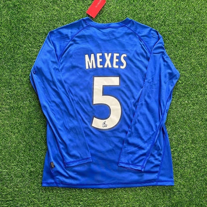 Auxerre 2003 Philippe Mexes Blue Long Sleeve Retro Football Jersey