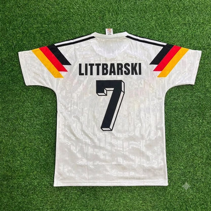 Germany World Cup 1990 Pierre Littbarski Retro Football Jersey Kit