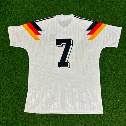Germany World Cup 1990 Pierre Littbarski Deutschland Retro Fußballtrikot
