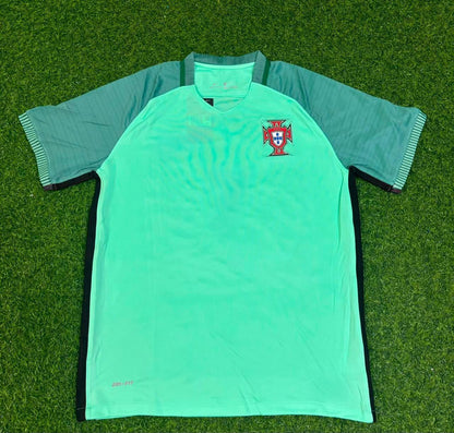 Portugal EURO 2016 Green Retro Football Jersey