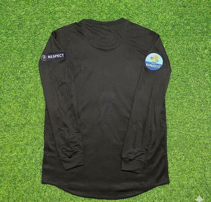 Portugal EURO 2012 Away Black Long Sleeve Retro Football Jersey Kit