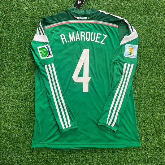 Brazil World Cup 2014 Rafael Marquez Mexico Retro Football Jersey