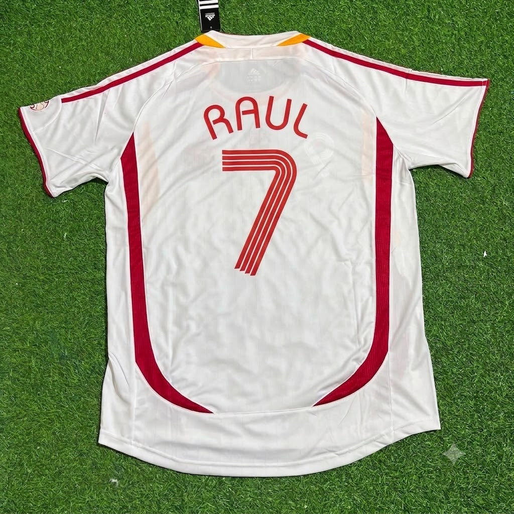 Spain World Cup 2006 Raul Gonzalez White Retro Football Jersey