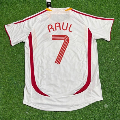 Spain World Cup 2006 Raul Gonzalez White Retro Football Jersey