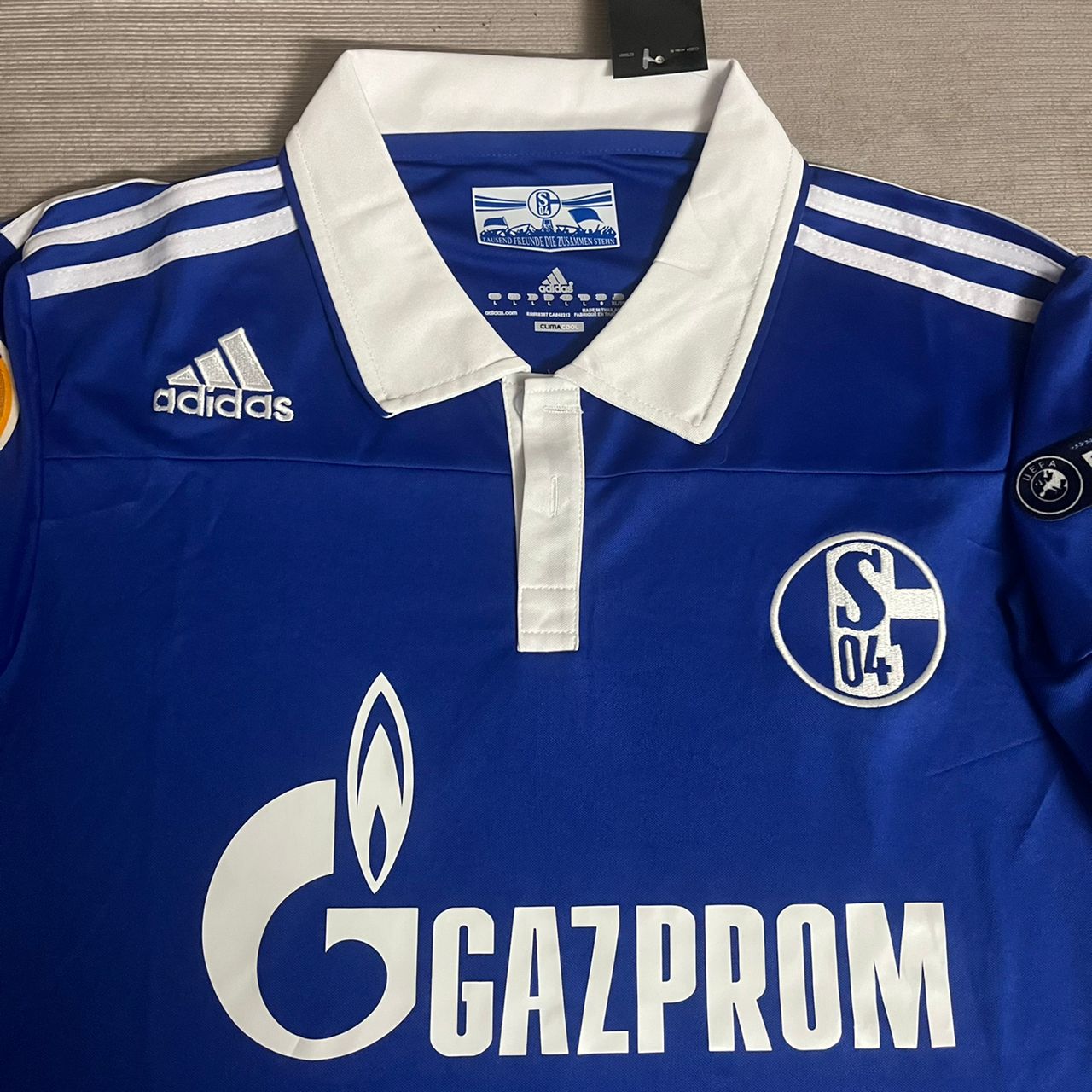 Atsuto Uchida Schalke 04 2011 2012 Retro Uefa Patch Football Jersey