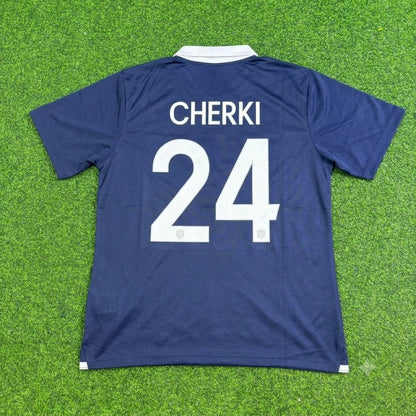 Rayan Cherki #24 France Retro Football Jersey