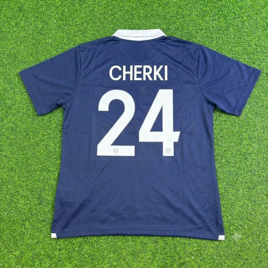 Rayan Cherki #24 France Retro Football Jersey