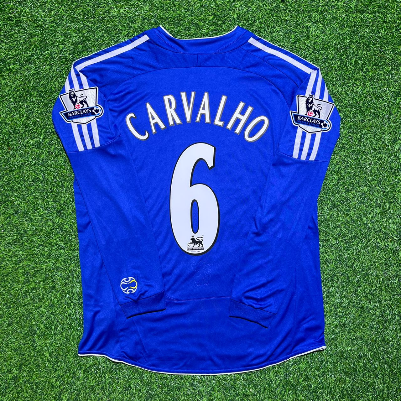 Ricardo Carvalho #6 Chelsea 2006-2008 Long Sleeve EPL Patch Football Jersey Kit