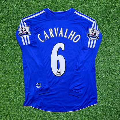 Ricardo Carvalho #6 Chelsea 2006-2008 Long Sleeve EPL Patch Football Jersey Kit