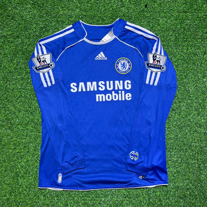 Ricardo Carvalho #6 Chelsea 2006-2008 Long Sleeve EPL Patch Football Jersey Kit