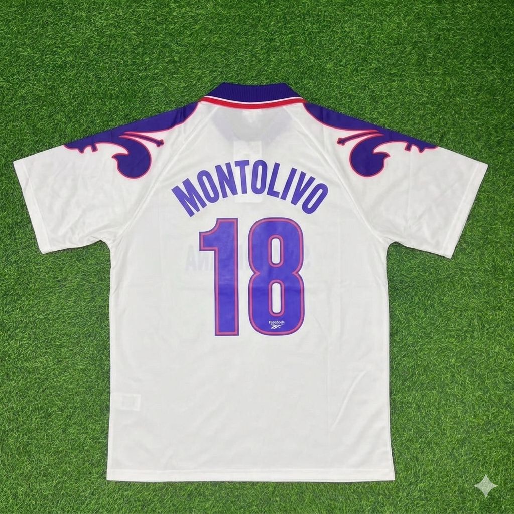 Riccardo Montolivo Fiorentina Retro White Football Jersey Kit