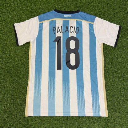Rodrigo Palacio Argentina 2014 World Cup Home Retro Football Jersey
