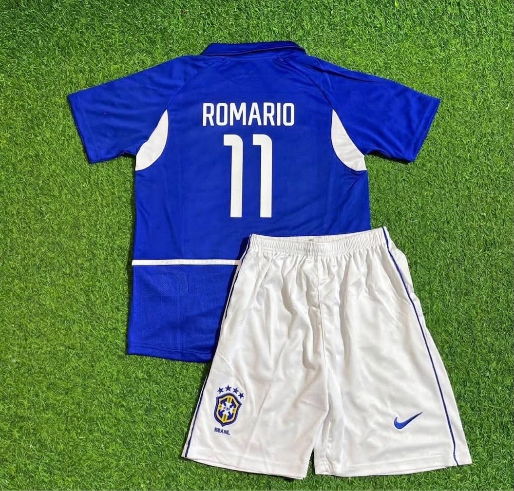 Brazil Romario Away Kids Football Jersey