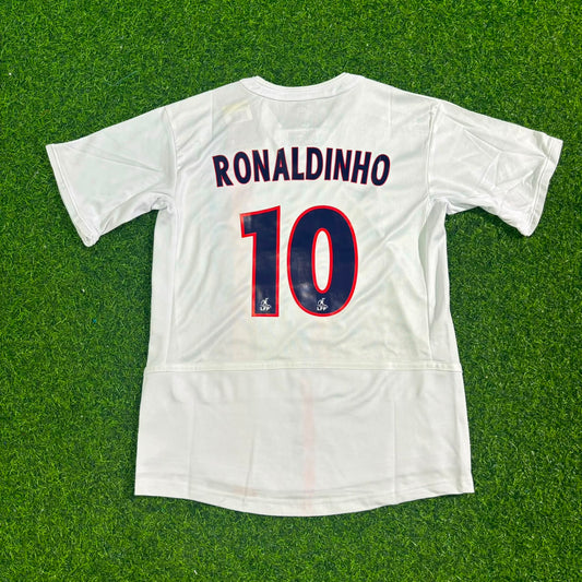 Ronaldinho 2002-2003 White Retro Football Jersey Kit