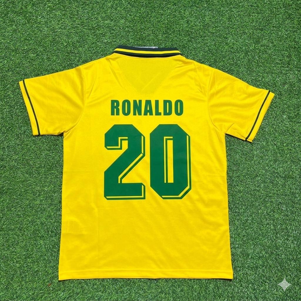 Brazil World Cup 1994 Ronaldo Nazario #20 Final Retro Football Jersey