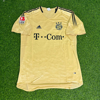 Roy Makaay Bayern München 2004/05 Retro Golden Fußballtrikot Set Jersey