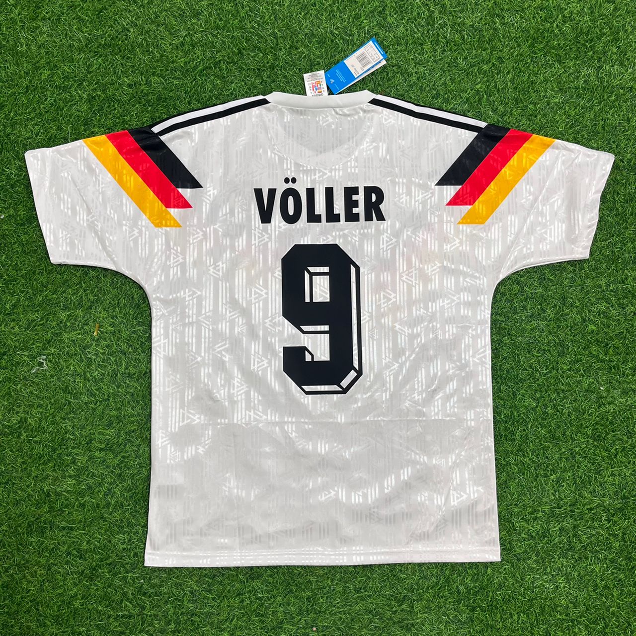 Germany World Cup 1990 Rudi Völler Deutschland Retro Football Jersey - Deutschland Retro- WM 1990