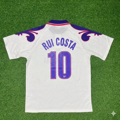 Rui Costa Fiorentina 1995 1997 Retro White Football Jersey