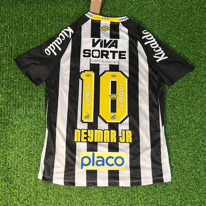 Santos Neymar Jr #10 Kids 2026 Black Soccer Jersey Trikot