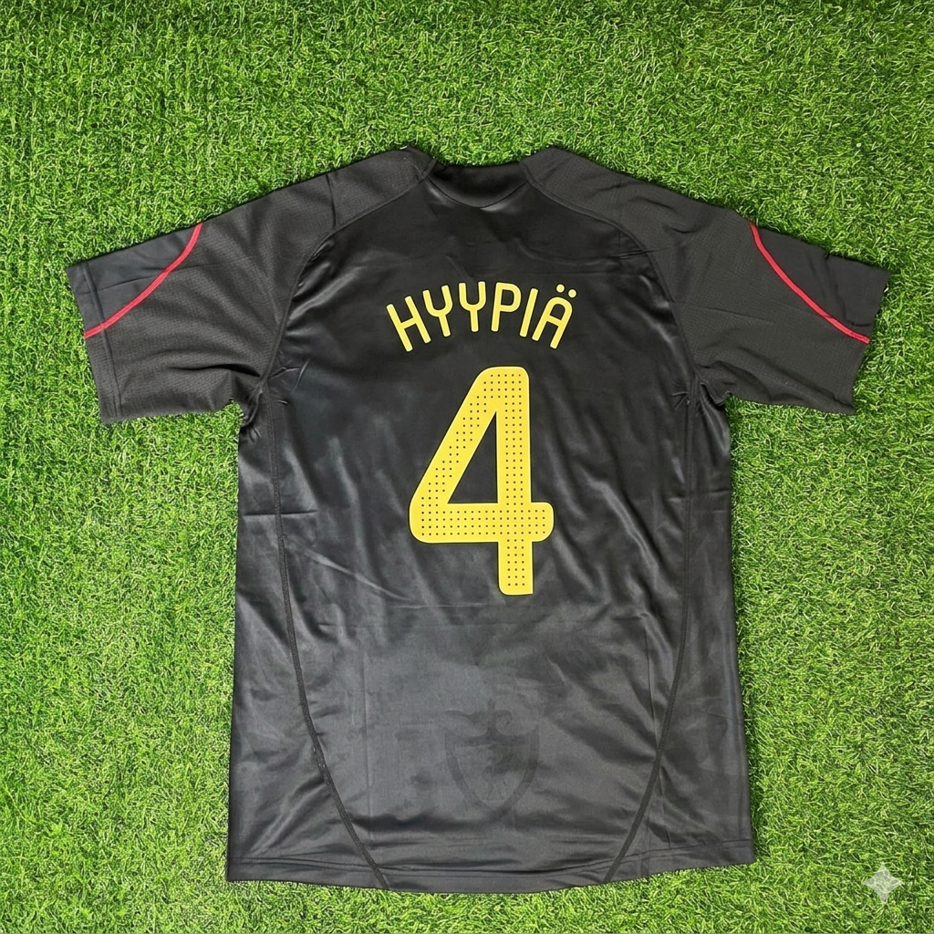 Sami Hyypiä Liverpool 2009/10 Black Retro Football Jersey Kit