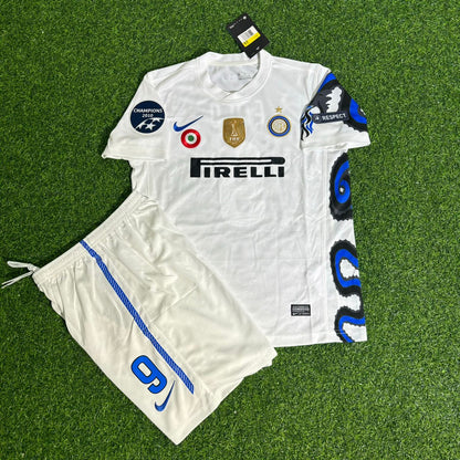 Samuel Eto’o Inter 2010 2011 White Dragon Retro Kids Football Jersey Kit