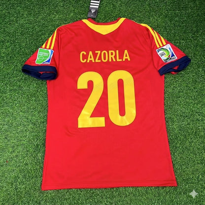 Santi Cazorla Spain 2013 Confederations Cup Retro Football Jersey
