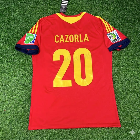 Santi Cazorla Spain 2013 Confederations Cup Retro Football Jersey