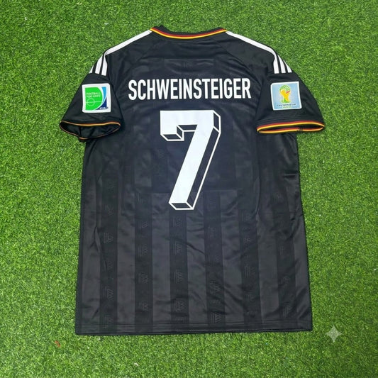 Germany World Cup 2014 Bastian Schweinsteiger Special Edition Black Retro Football Jersey