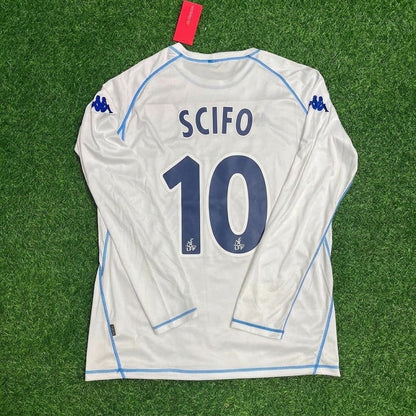 Auxerre Enzo Scifo Commemorative White Long Sleeve Retro Football Jersey