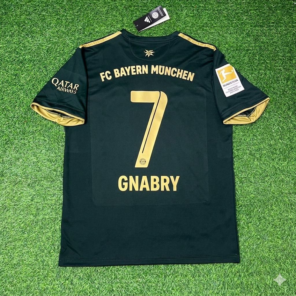 Serge Gnabry Bayern Munich 2021-2022 Oktoberfest Green Special Edition Football Jersey Kit