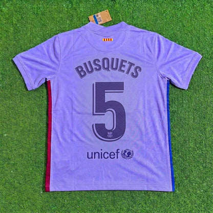 Sergio Busquets #5 Barcelona 2021 22 Season Retro Football Jersey