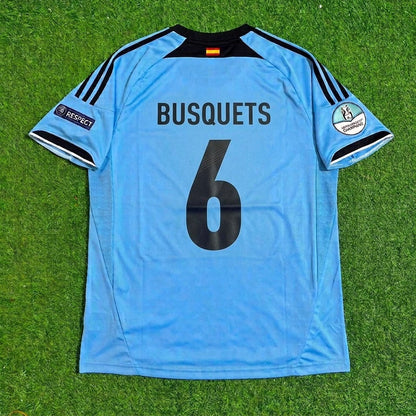 Sergio Busquets Spain EURO 2012 Final Retro Football Jersey