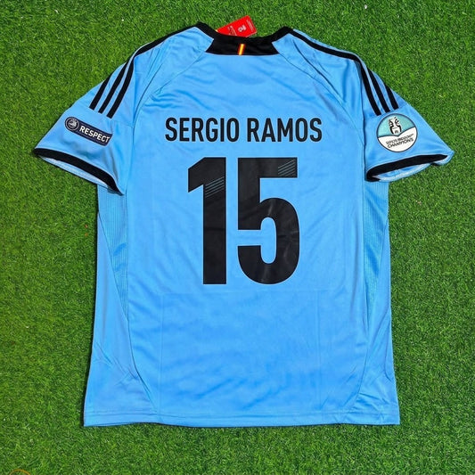 Sergio Ramos Spain EURO 2012 Final Retro Football Jersey