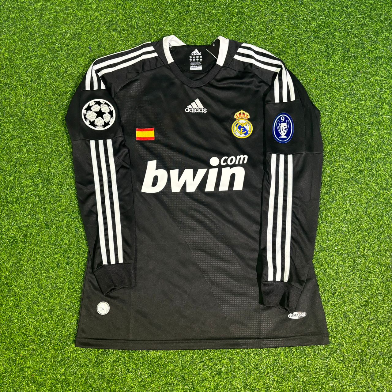 Sergio Ramos #4 Real Madrid 2009 Away Black Retro Jersey
