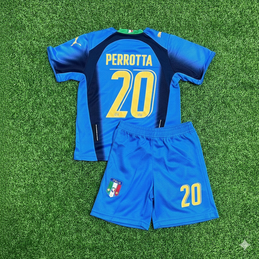 Italy World Cup 2006 Simone Perrotta 20- Final Retro Kids Football Jersey Kinder
