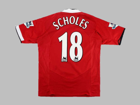 Manchester Paul Scholes United Retro 2005-06 Retro Jersey Maillot Maglia Soccer Kit