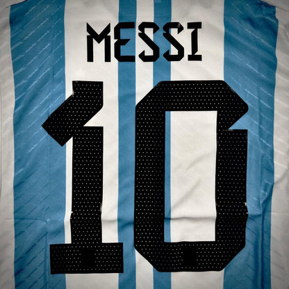 Argentina World Cup 2022 Lionel Messi Final Home Football Jersey